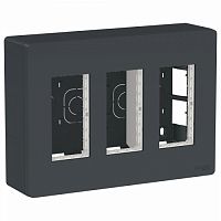 SCHNEIDER ELECTRIC UNICA SYSTEM+ БЛОК открытой установки 3х2 АНТРАЦИТ (NU123454)