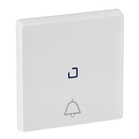 LEGRAND Valena LIFE Лицевая панель для кнопочного выключателя символ Звонок c линзой для подсветки белая (755050 )