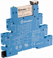 FINDER Интерфейсный модуль электромеханического реле безвинтовые зажимные клеммы контакты AgNi 1 группа контактов 6A 24V AC/DC (38.61.0.024.0060)