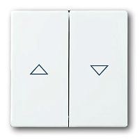 ABB SOLO/FUTURE Клавиша для выключателя жалюзи 2000/4 U и 2020/4 US с маркировкой davos/альпийский белый  (1785 JA-84-500)  (2CKA001751A3088)