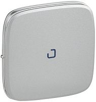 LEGRAND Valena ALLURE Лицевая панель для переключателя промежуточного с подсветкой/индикацией Алюминий (755277 )