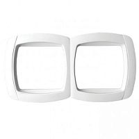 EKF Париж Рамка 2 поста горизонтальная белая (ESM-G-302-10)