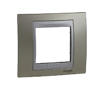 SCHNEIDER ELECTRIC UNICAtop Рамка 1 пост металл опал/алюминий (MGU66.002.095)