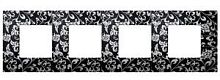 SIMON Рамка-декор на 4 поста для 2700640-03., S27Pl, чёрное ретро (2700647-804)
