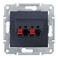 SCHNEIDER ELECTRIC Sedna Аудио Розетка двойная графит (SDN5400170)