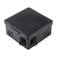 EKF Коробка распаячная КМР-030-014 с крышкой (100х100х50), 8 мембранных вводов чёрная IP54  (plc-kmr-030-014-b)