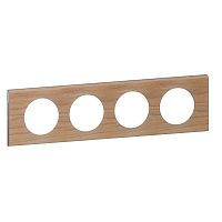 LEGRAND Рамка, четырехпостовая, беленый дуб (069054 )