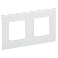 IEK SKANDY Рамка 2-местная SK-F22W стекло арктический белый  (SK-M22-G-K01)