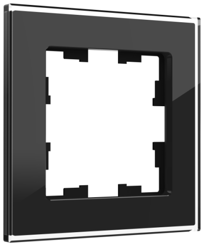 IEK BRITE Рамка 1 -местная РУ-1-2-БрЧ стекло черный IEK (BR-M12-G-K02)