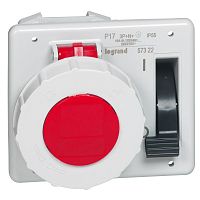 LEGRAND Розетка встраиваемая с блокировкой 16А 3К+Н+З 380В IP67 (057322 )