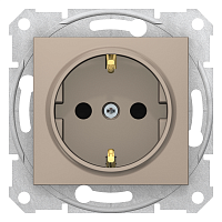 SCHNEIDER ELECTRIC SEDNA Розетка 16А c з/к,со шторками, быстрозажимные клеммы, ТИТАН (SDN3001768)