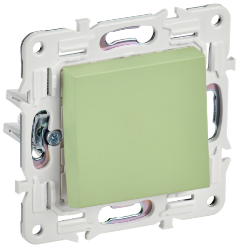 IEK SKANDY Выключатель 1-клавишный проходной 10А SK-V02G мятный  (SK-V12-0-10-K06)