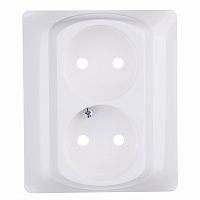 LEGRAND Galea Life Лицевая панель для розетки 2х2К белый (771032 )
