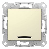 SCHNEIDER ELECTRIC Sedna Выключатель одноклавишный с индикатором в рамку бежевый (SDN0400347)