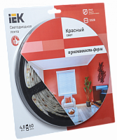 IEK Лента светодиодная LEDх60/м 5м 4.8w/m 12в IP65 красный eco (LSR1-6-060-65-1-05)