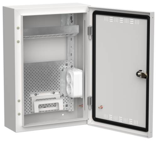 IEK TITAN 5 Корпус мультимедиа ЩРн-24 (1х24) 460х310х140мм IP30 белый  (TI5-51-N-024-30)