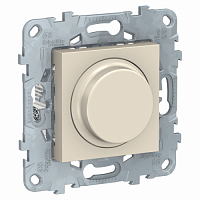 SCHNEIDER ELECTRIC Светорегулятор Wiser UNICA NEW LED поворотно-нажимной универсальный 7-200Вт бежевый (NU551644)