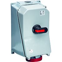 ABB Розетка металлический с выключателем и блокировкой 125A 3P+N+E IP44  (4125 MM6)  (2CMA168053R1000)