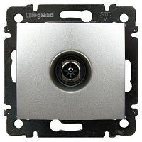 LEGRAND VALENA Розетка телевизионная TV проходная 10дБ алюминий (694346)