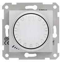 SCHNEIDER ELECTRIC Sedna Диммер поворотный 1000ВА индуктивный в рамку алюминий (SDN2200960)