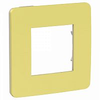 SCHNEIDER ELECTRIC Рамка UNICA STUDIO однопостовая зеленое яблоко/бежевый (NU280212)