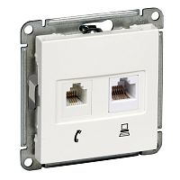 SCHNEIDER ELECTRIC W59 Розетка телефон/компьютер в рамку категория 5 белая (RSI-251TK5E-1-86)