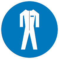EKF Знак M 07 ''Работать в защитной одежде'' ф200 мм, пластик ГОСТ Р 12.4.026-2001 (pn-m-07)