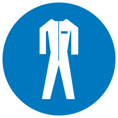 EKF Знак M 07 ''Работать в защитной одежде'' ф200 мм, пластик ГОСТ Р 12.4.026-2001 (pn-m-07)