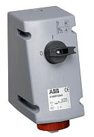 ABB Разъем 16А 3P+N+E IP67 на поверхность 415В с выключателем и блокировкой (2CMA167842R1000)