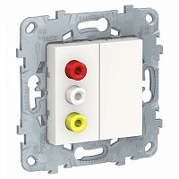SCHNEIDER ELECTRIC Розетка UNICA NEW 3 RCA белый (NU543118)