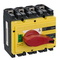 SCHNEIDER ELECTRIC Выключатель-разъединитель INS250 4п красная рукоятка/желтая панель (31127)