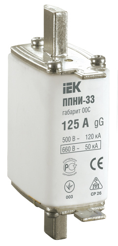 IEK Вставка предохранителя ППНИ-33 125А габарит 00С (DPP11-125)