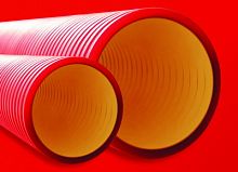DKC Труба жесткая двустенная 110мм для кабельной канализации  (12 кПа) красная (160911)