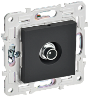 IEK SKANDY Розетка TV проходная SK-A17G графит  (SK-A10-P-K53)