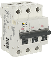 IEK ARMAT Выключатель автоматический трехполюсный C 1А M10N (AR-M10N-3-C001)
