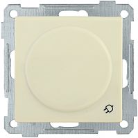 IEK РС16-1-0-Б Розетка с заземляющим контактом с защитной шторкой и крышкой 16А BOLERO кремовый IEK  (ERB16-K33-16)