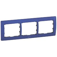 LEGRAND Galea Life Рамка 3 поста горизонтальная Magic Blue (771913 )