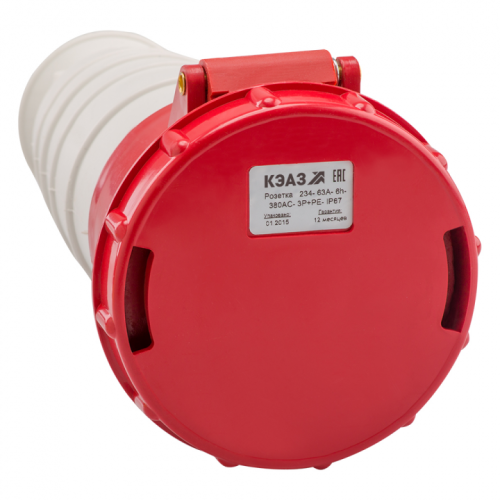 KEAZ Розетка 234-63А-6h-380AC-3P+PE-IP67 (222763)