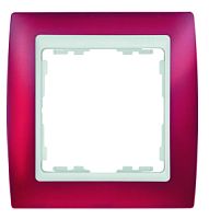 SIMON Рамка на 1 пост, S82, красный полупрозрачный - белый (82613-37)