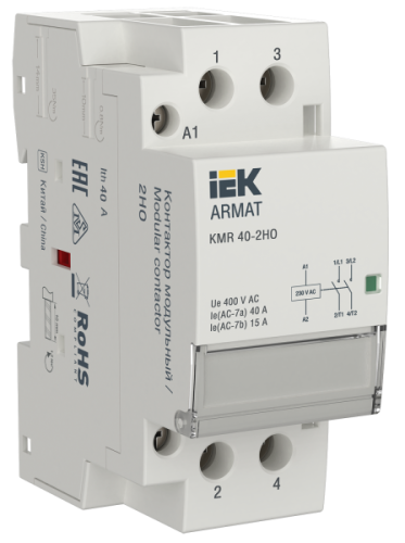 IEK ARMAT Контактор модульный KMR 40А 230В AC 2НО  (AR-KMR10-040-20-230)