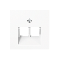 JUNG Накладка 2-ой телефонной/компютерной розетки  IAE/UAE  (1 x 8-пол.)  Серия A500  Материал- термоплас (A569-2BFPLUAWW)