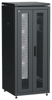 IEK Шкаф напольный сетевой 19' LINEA N 28U 600х600мм передняя распашная перфорированная дверь задняя перфорированная черный (LN05-28U66-2PP)
