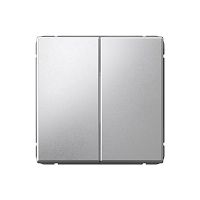 Systeme Electric ARTGALLERY 2-клавишный выключатель кнопочный, сх.2, 10А, механизм, алюминий (GAL000317)