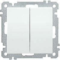 IEK ВС10-2-0-Б Выключатель двухклавишный 10А BOLERO белый IEK  (EVB20-K01-10-1)
