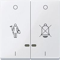 SCHNEIDER ELECTRIC Клавиша 2шт перечеркнутый звонок/горничная световая индикация белый (MTN3429-0325)