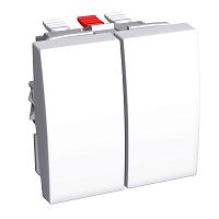 SCHNEIDER ELECTRIC Выключатель двухклавишный 16А без фиксации (ALB44063)