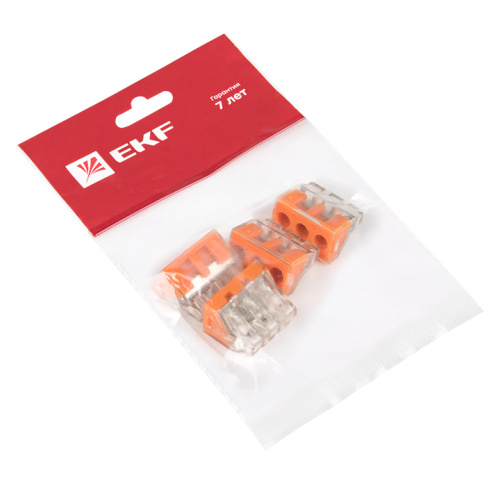 EKF Клемма СМК 773-173  (с пастой) 3 отверстия 2.5-6.0мм2  (уп.4шт.) PROxima (plc-smk-773-173r) фото 4