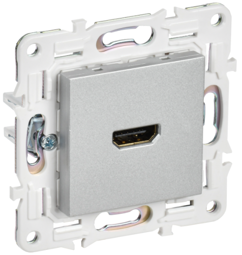 IEK SKANDY Розетка HDMI SK-H01S серебряный  (SK-H10-K23)