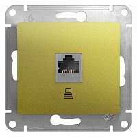 SCHNEIDER ELECTRIC GLOSSA Розетка компьютерная RJ45 категория 5E механизм фисташковый (GSL001081K)