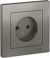 SCHNEIDER ELECTRIC Розетка ATLASDESIGN без заземления 16А в сборе сталь (ATN000940)